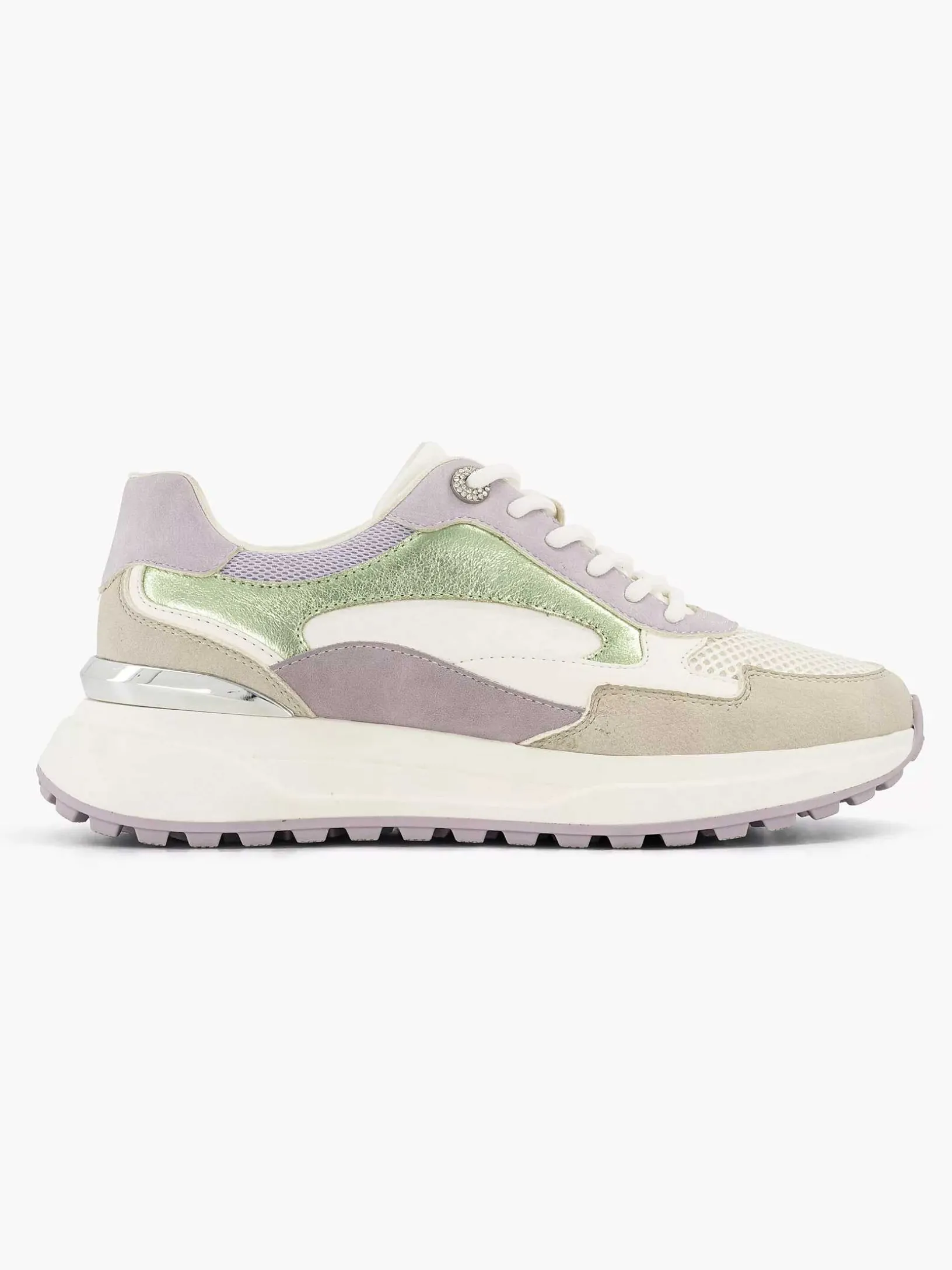 Beige Chunky Sneaker Glitter