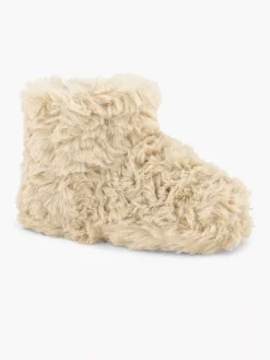 Beige Hoge Pantoffel Plush