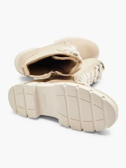 Beige Hoge Veterboot