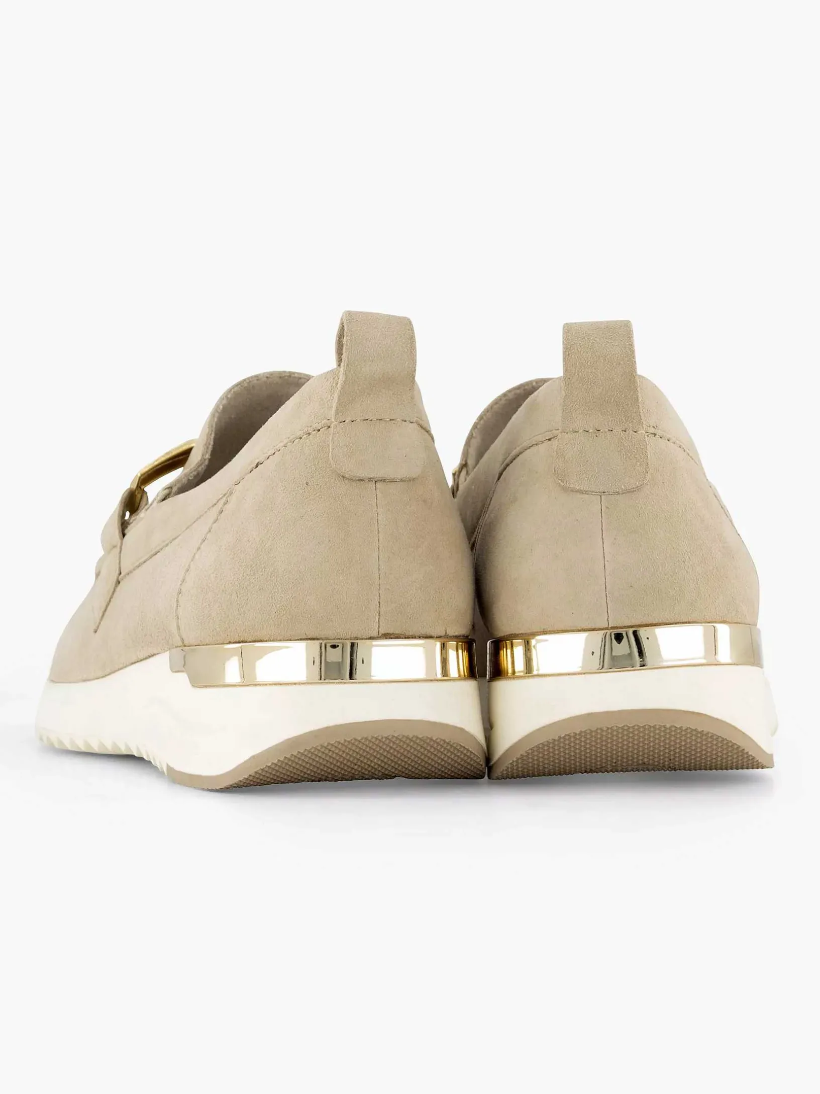 Beige Leren Comfort Instapper