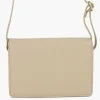 Beige Leren Schoudertas