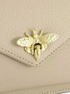 Beige Leren Schoudertas