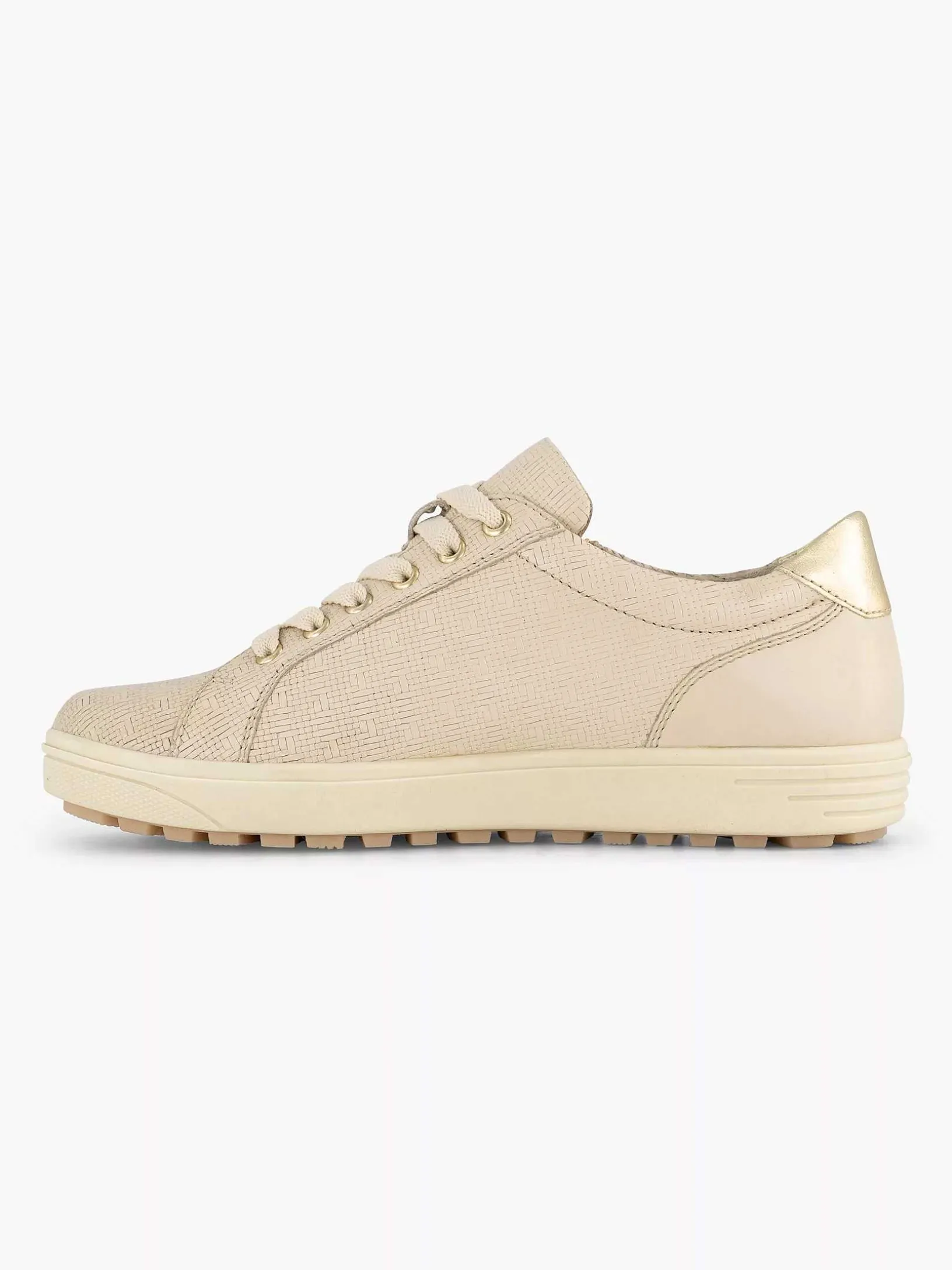 Beige Leren Sneaker