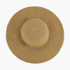 Beige Rieten Strandhoed