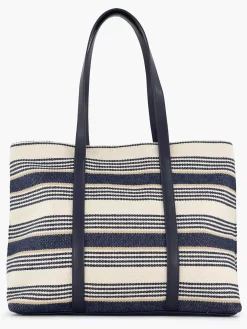 Blauw/ Witte Strandtas