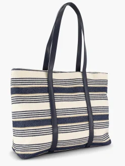Blauw/ Witte Strandtas