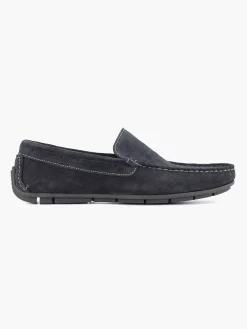 Blauwe Suede Comfort Instapper