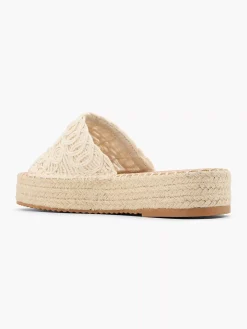 Creme Platform Slipper