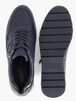 Donkerblauwe Leren Comfort Sneaker
