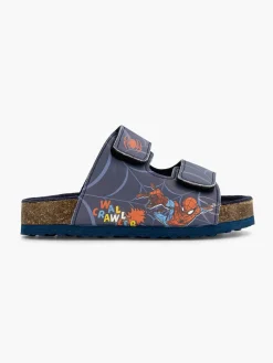 Donkerblauwe Slipper Spiderman