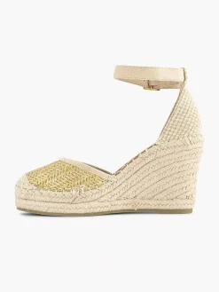 Gouden Espadrille Sleehak