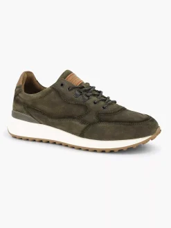 Groene Leren Chunky Sneaker