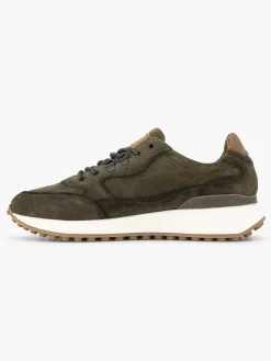 Groene Leren Chunky Sneaker