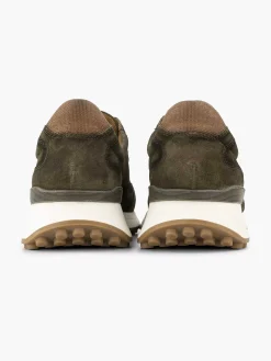 Groene Leren Chunky Sneaker