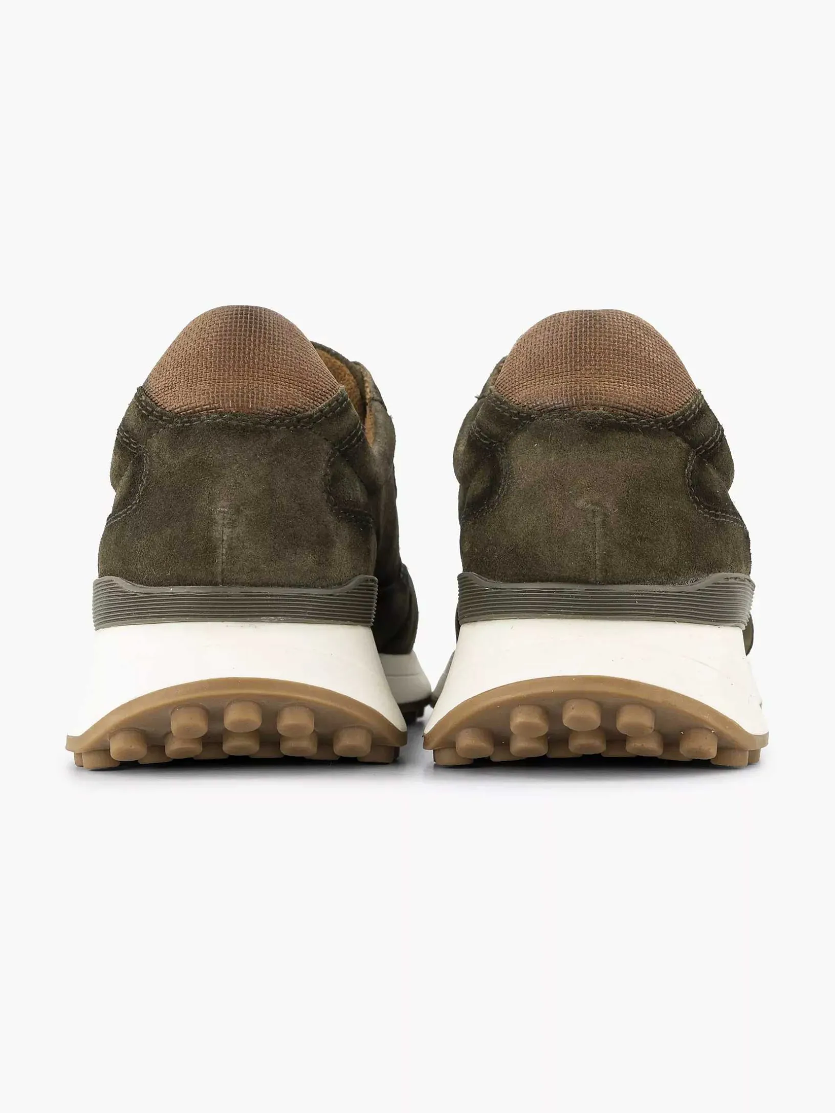 Groene Leren Chunky Sneaker