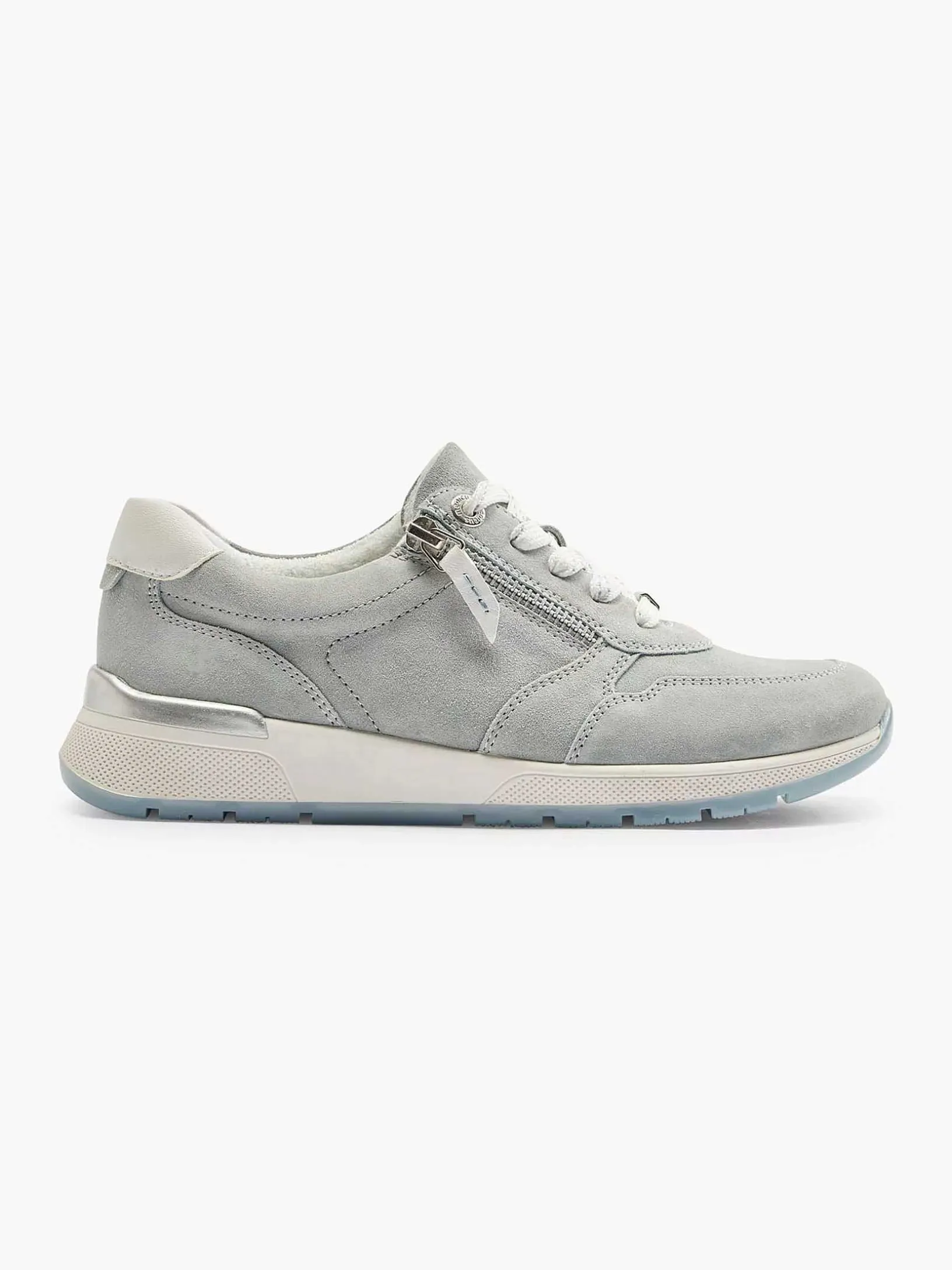 Lichtblauwe Leren Sneaker
