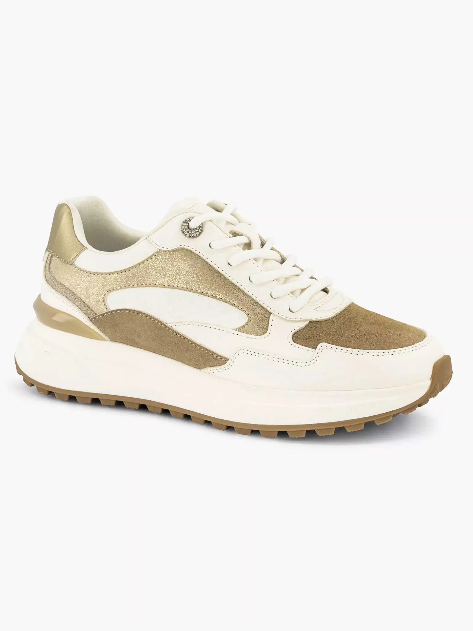 Witte Chunky Sneaker Glitter