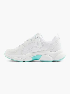 Witte Chunky Sneaker Turqoise Zool