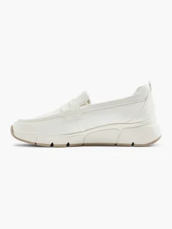 Witte Leren Comfort Instapper