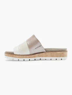 Witte Leren Comfort Slipper