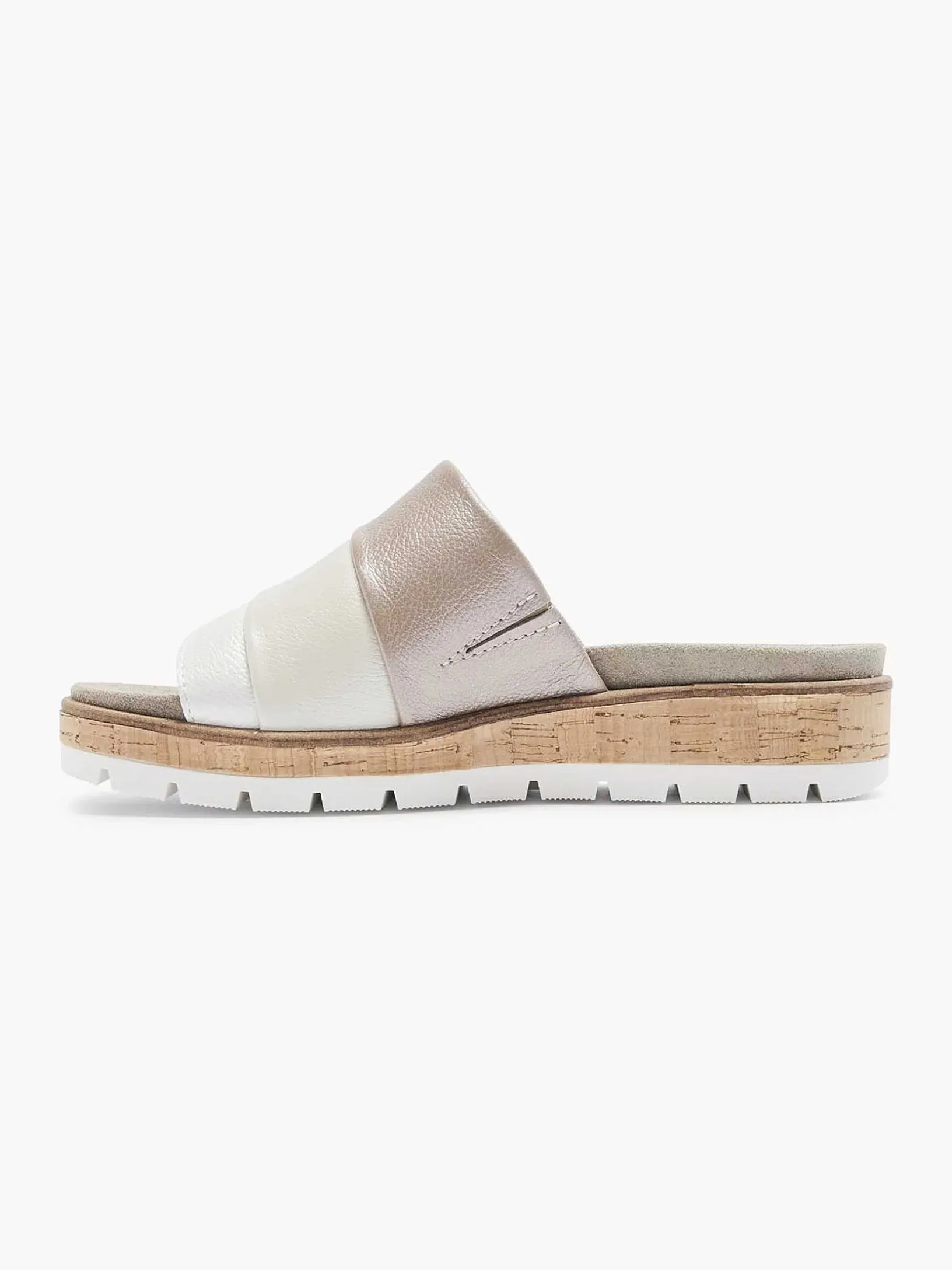 Witte Leren Comfort Slipper