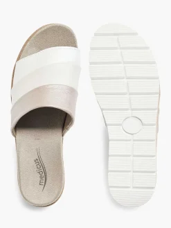 Witte Leren Comfort Slipper