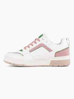 Witte Retro Sneaker Roze