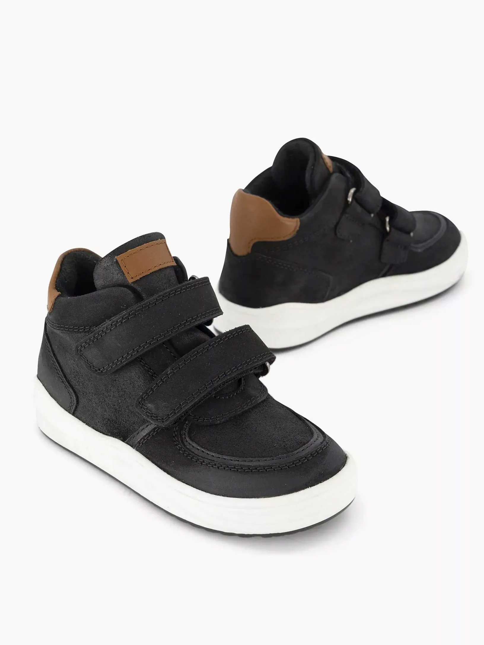 Zware Leren Sneakers Klittenband
