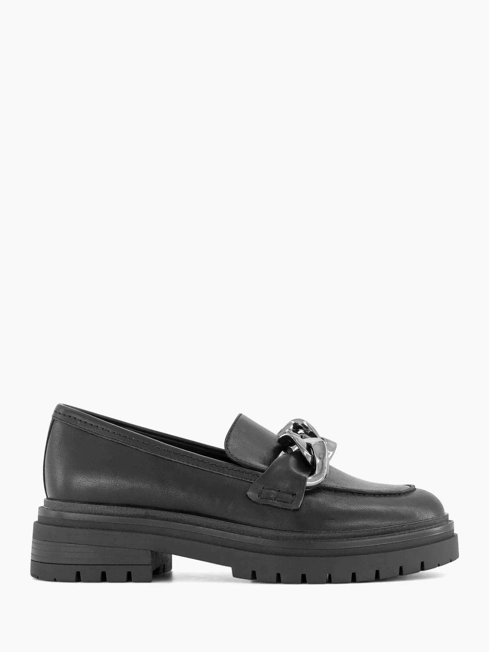 Zwarte Chunky Loafer Sierketting