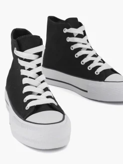 Zwarte Hoge Canvas Sneaker