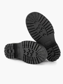 Zwarte Leren Veterboot