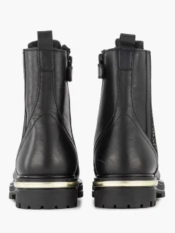 Zwarte Leren Veterboot