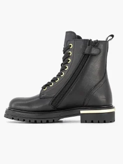 Zwarte Leren Veterboot