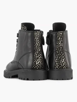 Zwarte Leren Veterboot