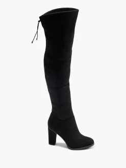 Zwarte Overknee Laars Hak
