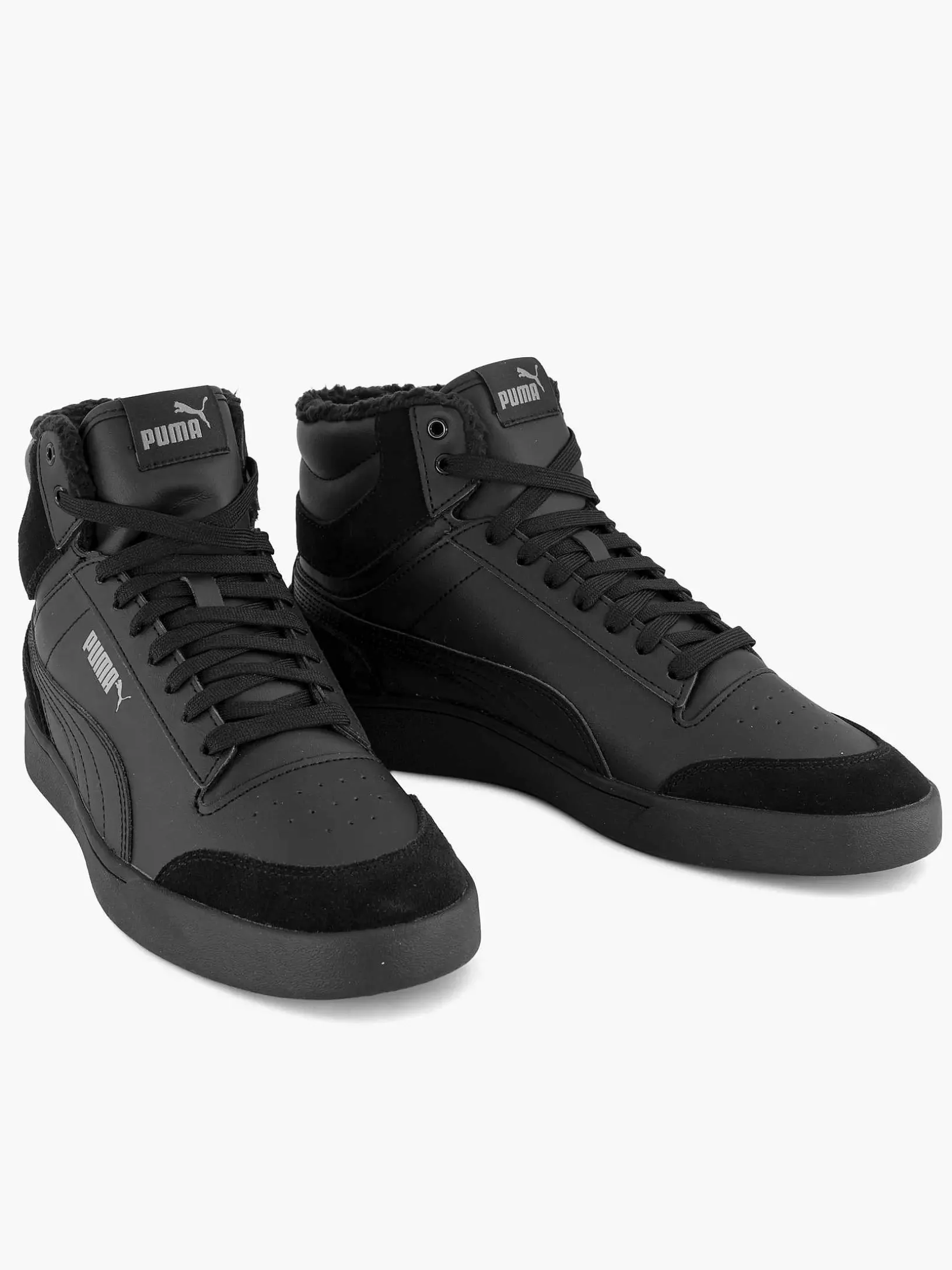 Zwarte Puma Shuffle Mid Fur