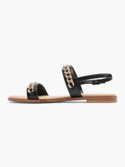 Zwarte Sandaal Sierketting