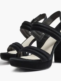 Zwarte Suede Sandalette