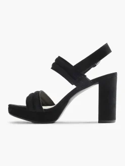 Zwarte Suede Sandalette