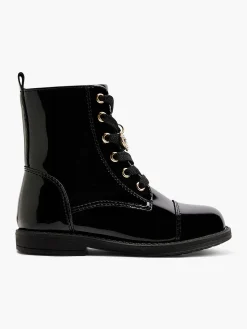 Zwarte Veterboot Lak