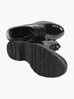 Zwarte Veterboot Lak